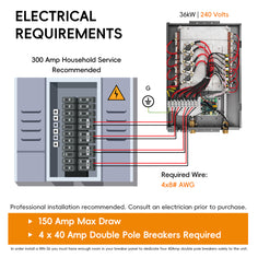 WN27---Chauffe-eau électrique sans réservoir à alimentation multiple 240 V / 27,0 kW 